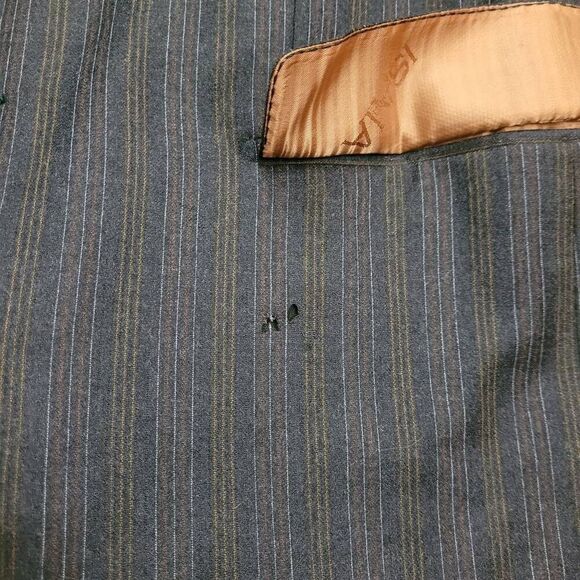 Gianluca ISAIA Napoli Wool 2 Piece Suit Sz 42R Pant 34x29 Gray Brown Pinstripe - Picture 5 of 14